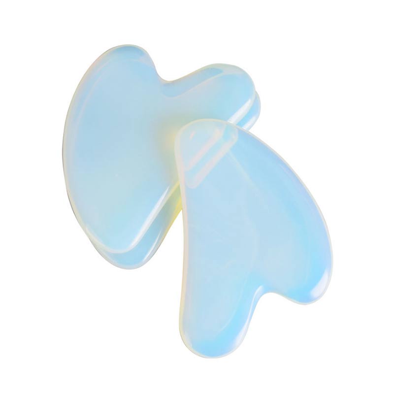 Opalite Scraping Massage Tool for Facial and Body,100% Natural Stone Gua Sha Board